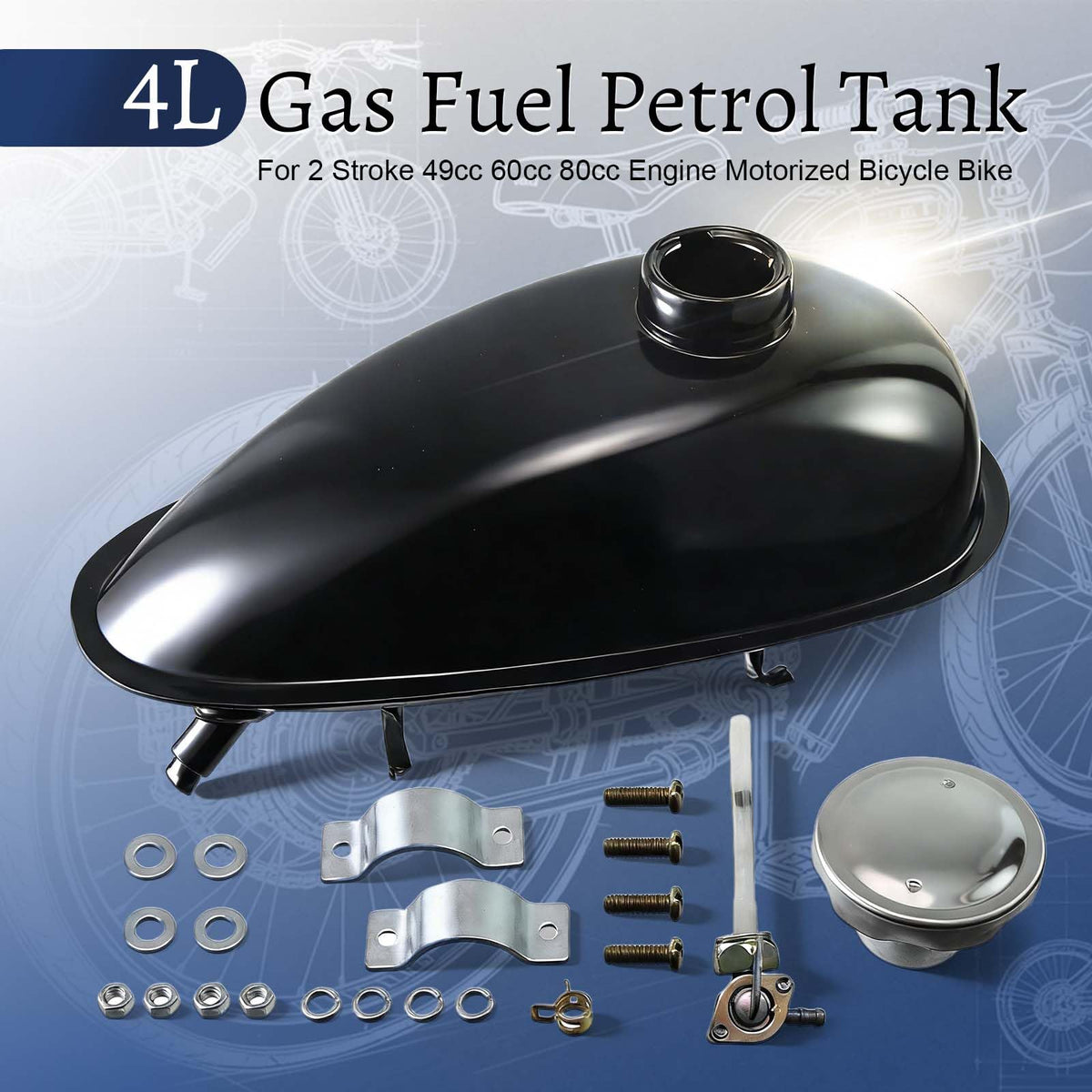 sthus top view with fuel cap and cap switch for quick installation