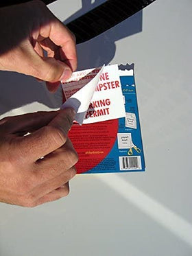 STICKER SHIELD clear film with barcode visible for scanning