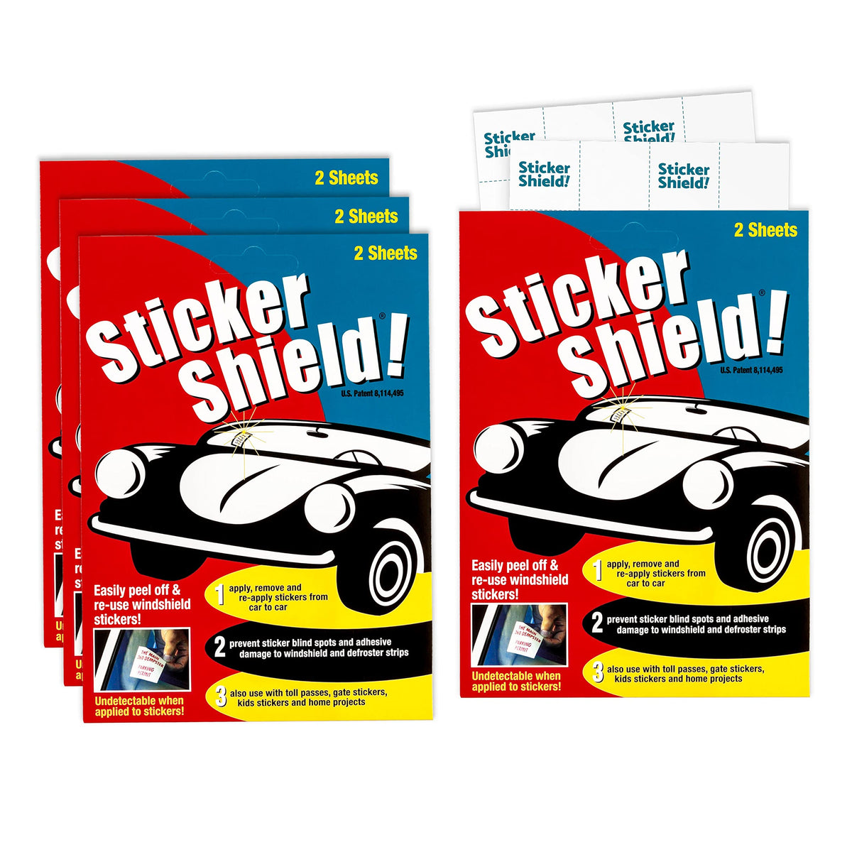 STICKER SHIELD front packaging showing product and benefits