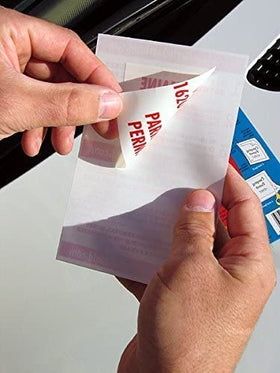 STICKER SHIELD peeling off cleanly showing easy sticker removal