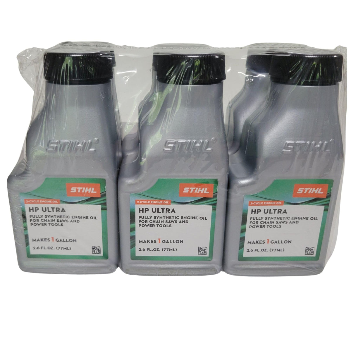 STIHL close-up of bottle label displaying dosage and clarity for accurate mixing benefit