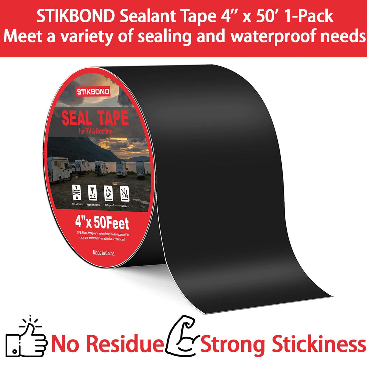 STIKBOND conforming to curved flashing edge, showing flexibility and coverage
