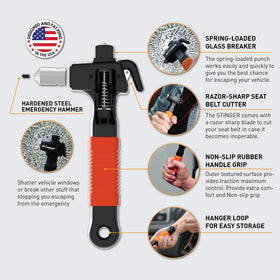 Stinger closeup hardened carbon steel hammerhead for reliable impact