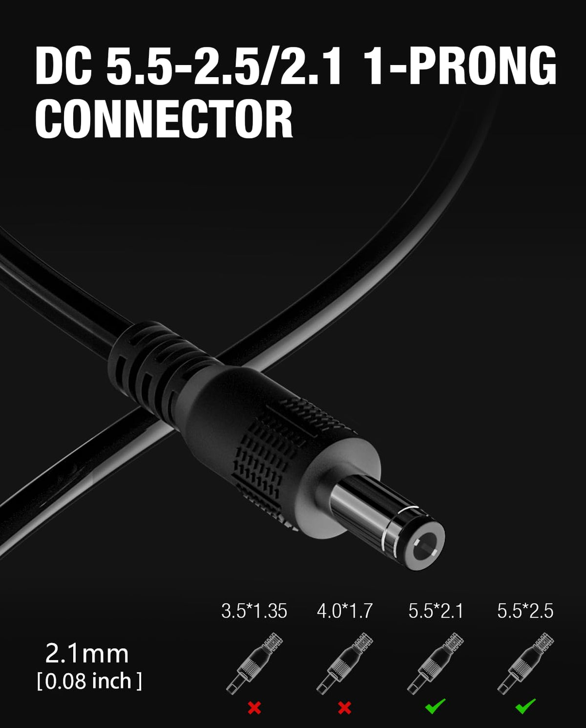 stio cable detail with 18AWG copper for efficient power delivery