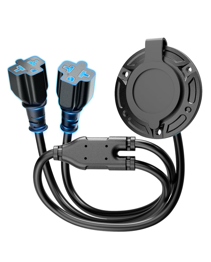 stio front faceplate inlet showing neat flush mount and weatherproof fit