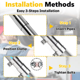 Stitokg motorcycle exhaust installation view enabling easy pipe transitions benefit