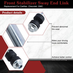 Stiueoav sway bar link next to ruler for scale showing proper sizing for direct-fit installation