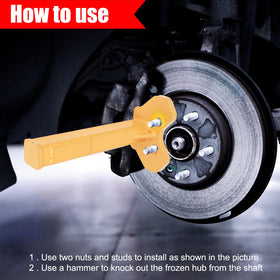 STMGW mounted on vehicle hub demonstrating secure stud clamp and safe hub removal