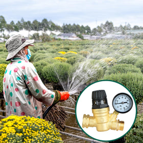 STMOUTUO installed on RV spigot showing quick hookup and stability benefit