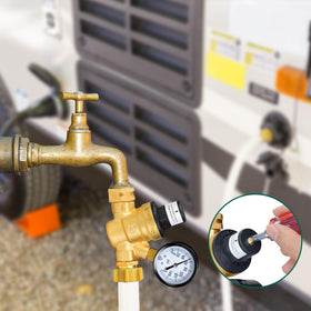 STMOUTUO lead-free brass closeup highlighting durable construction and safety