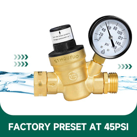 STMOUTUO pressure gauge closeup with readable 0-160 PSI scale for precise adjustment