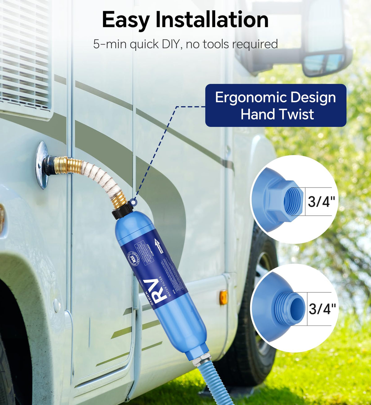 Stokk 360-degree swivel connection demonstrating tangle-free hookups
