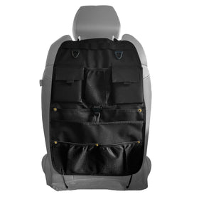 STOLCA front view of organizer showing eight pockets and tidy storage benefit