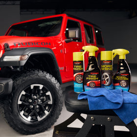 Stoner Car Care can beside wheel showing 12 oz scale and quick-application benefit