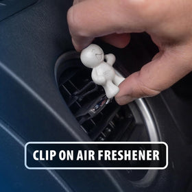 Stoner Little Joe installed in car vent circulating fresh scent