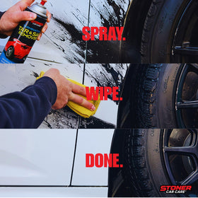 Stoner Car Care can in hand illustrating 10 oz size convenience