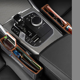 Storage Box Seat Gap Filler leather close-up demonstrating durable finish benefit