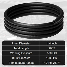 Storystore coiled 20 ft fuel hose demonstrating long continuous length advantage