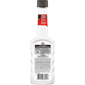 STP back label with directions and ingredient information visible