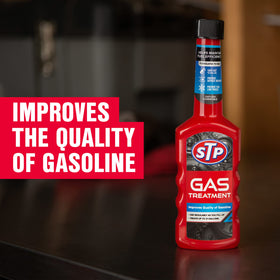 STP label close-up showing product details and confidence