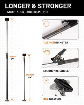 Strapinno cargo bar in lifestyle scene stabilizing outdoor gear during travel