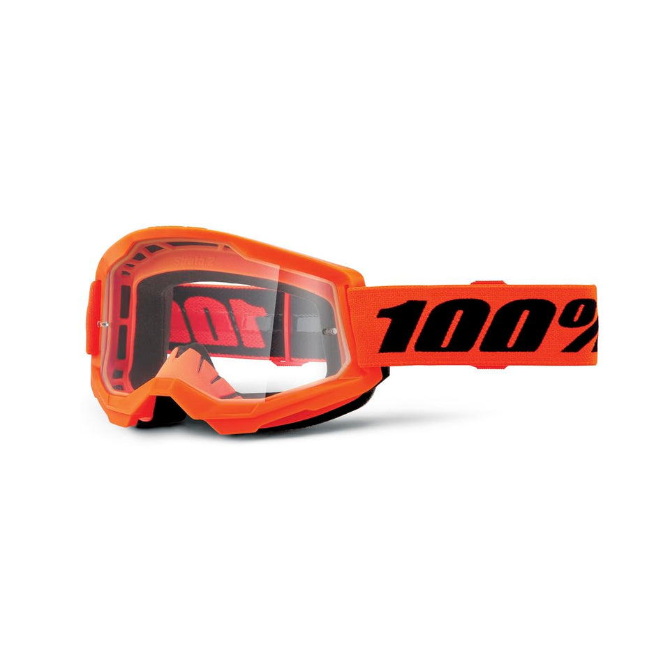 Strata 2 goggle front view showing clear lens and improved visibility