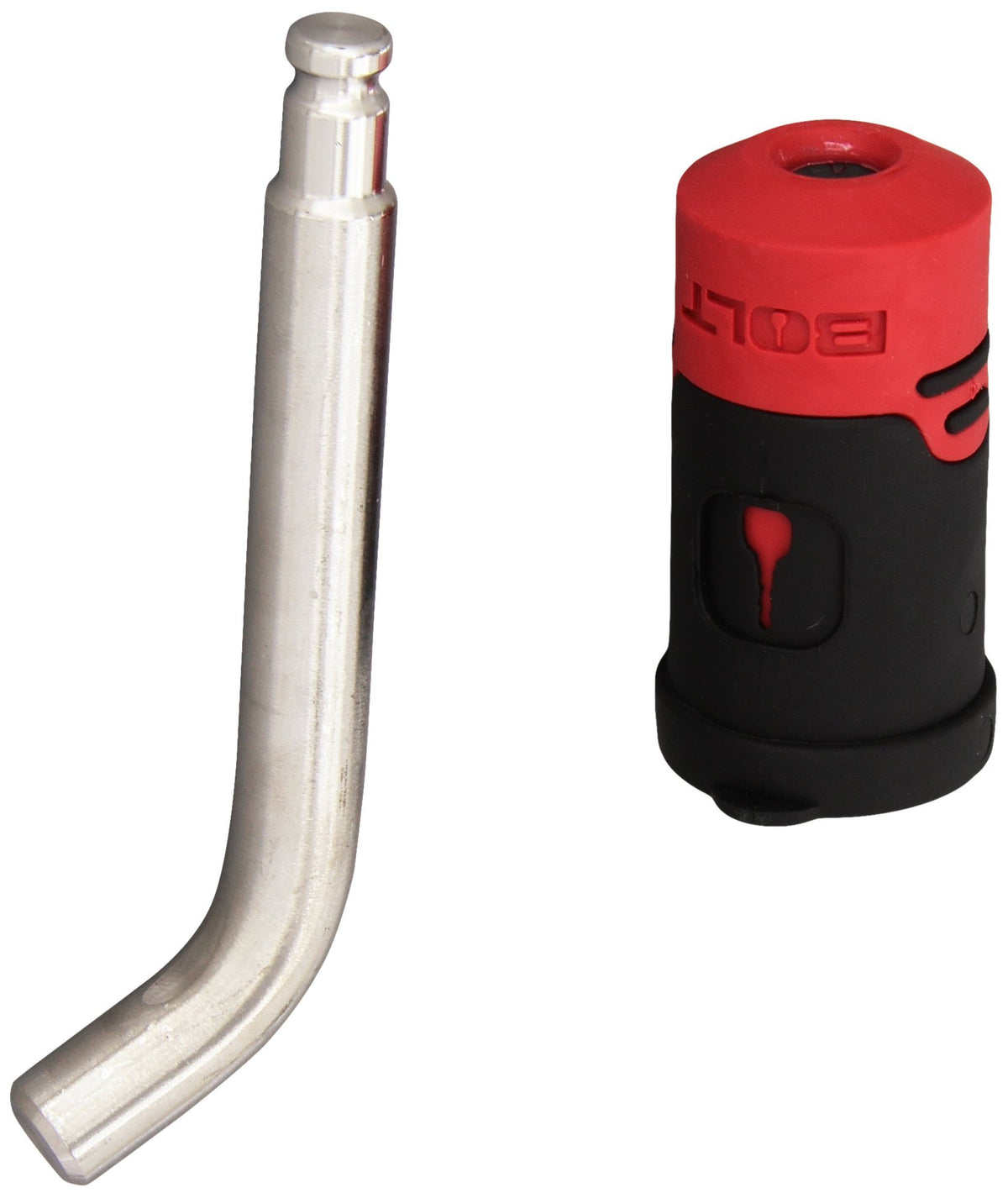 Strattec BOLT 7018448 front view showing lock and pin, provides secure towing