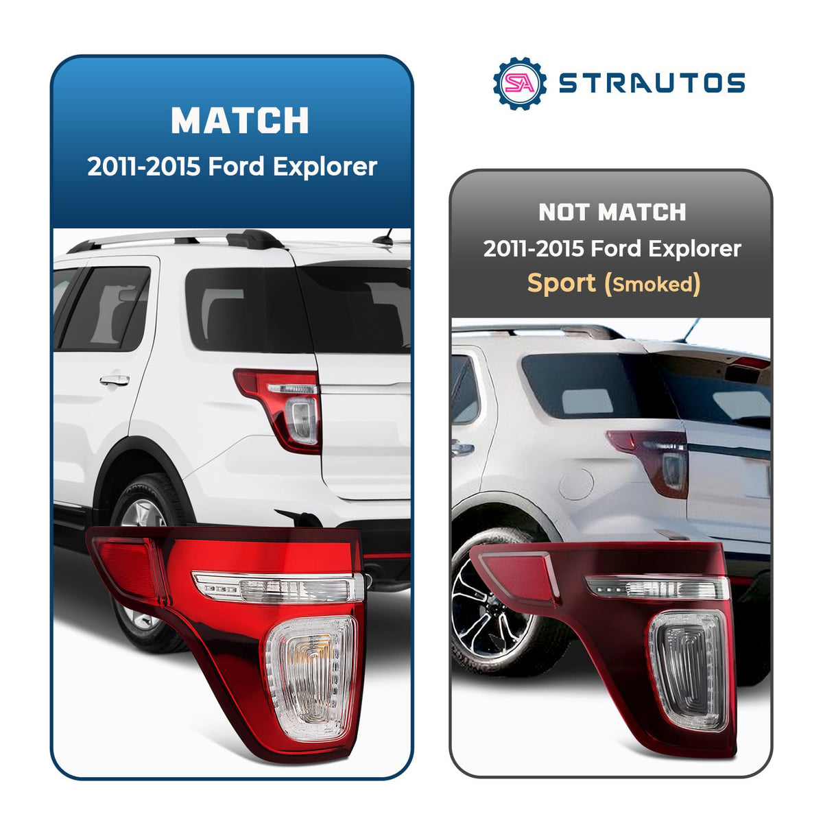 STRAUTOS tail light held in hand to show scale and easy handling