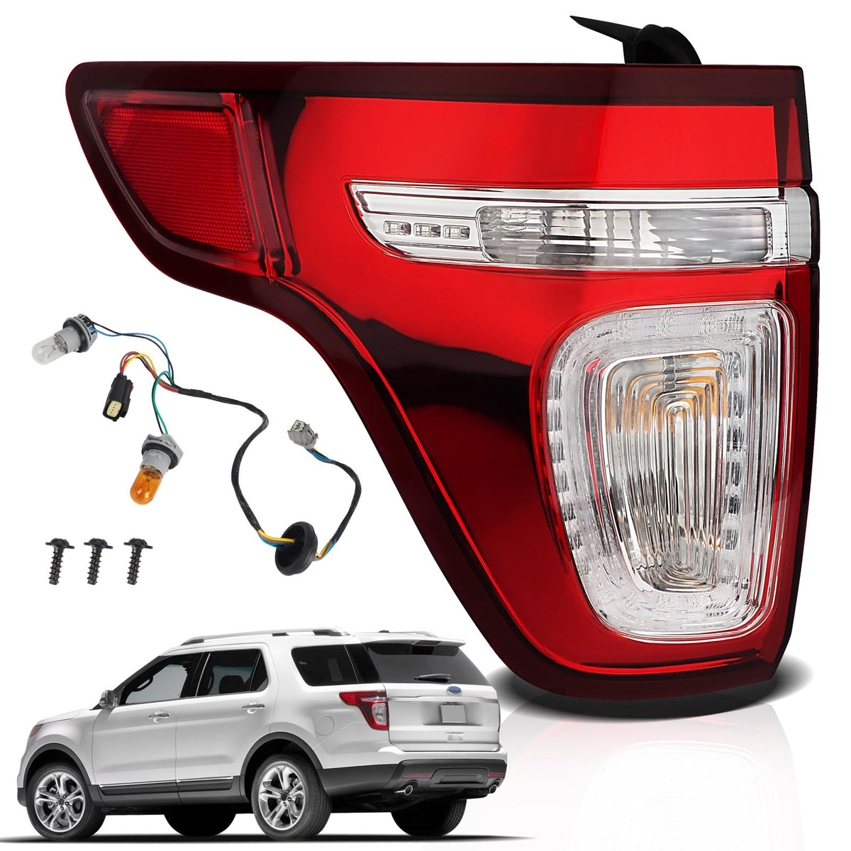 STRAUTOS tail light installed driver side showing fit and restored appearance