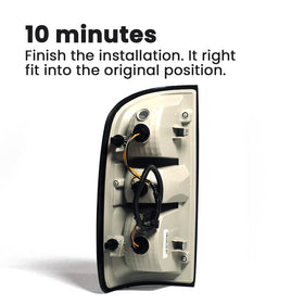 STRECOS included bulbs and harness displayed for quick plug-and-play installation