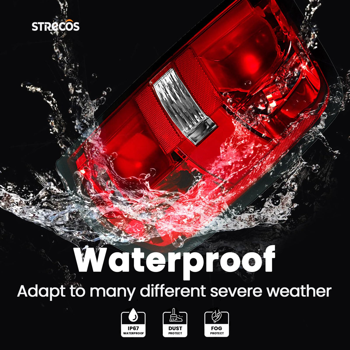 STRECOS close-up of polycarbonate lens highlighting clarity and durability