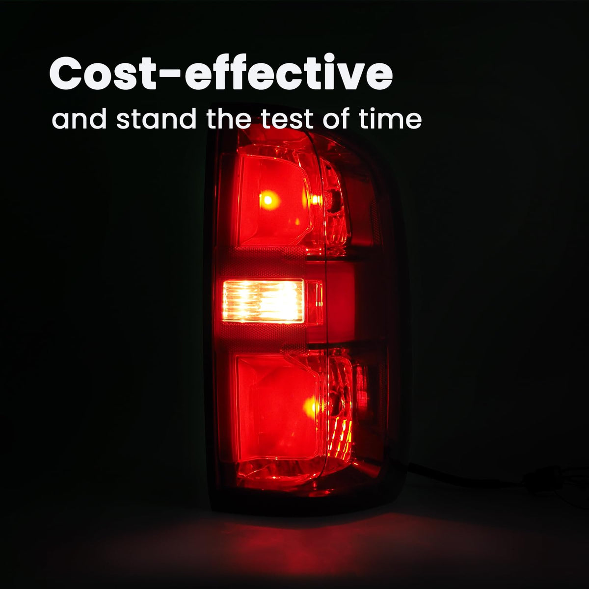 STRECOS tail light held by hand to show scale and simple DIY handling