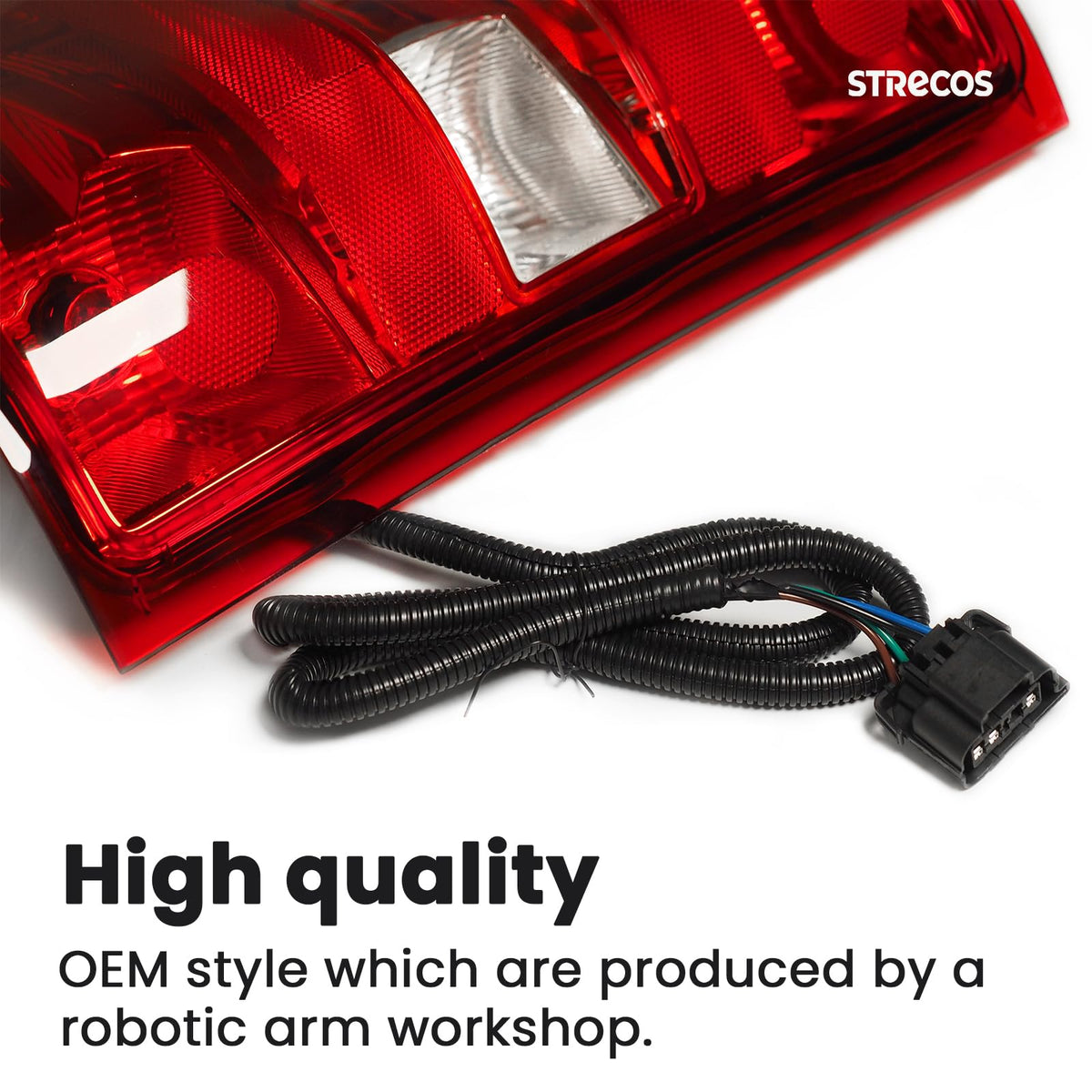 STRECOS tail light installed on Silverado rear demonstrating exact fit