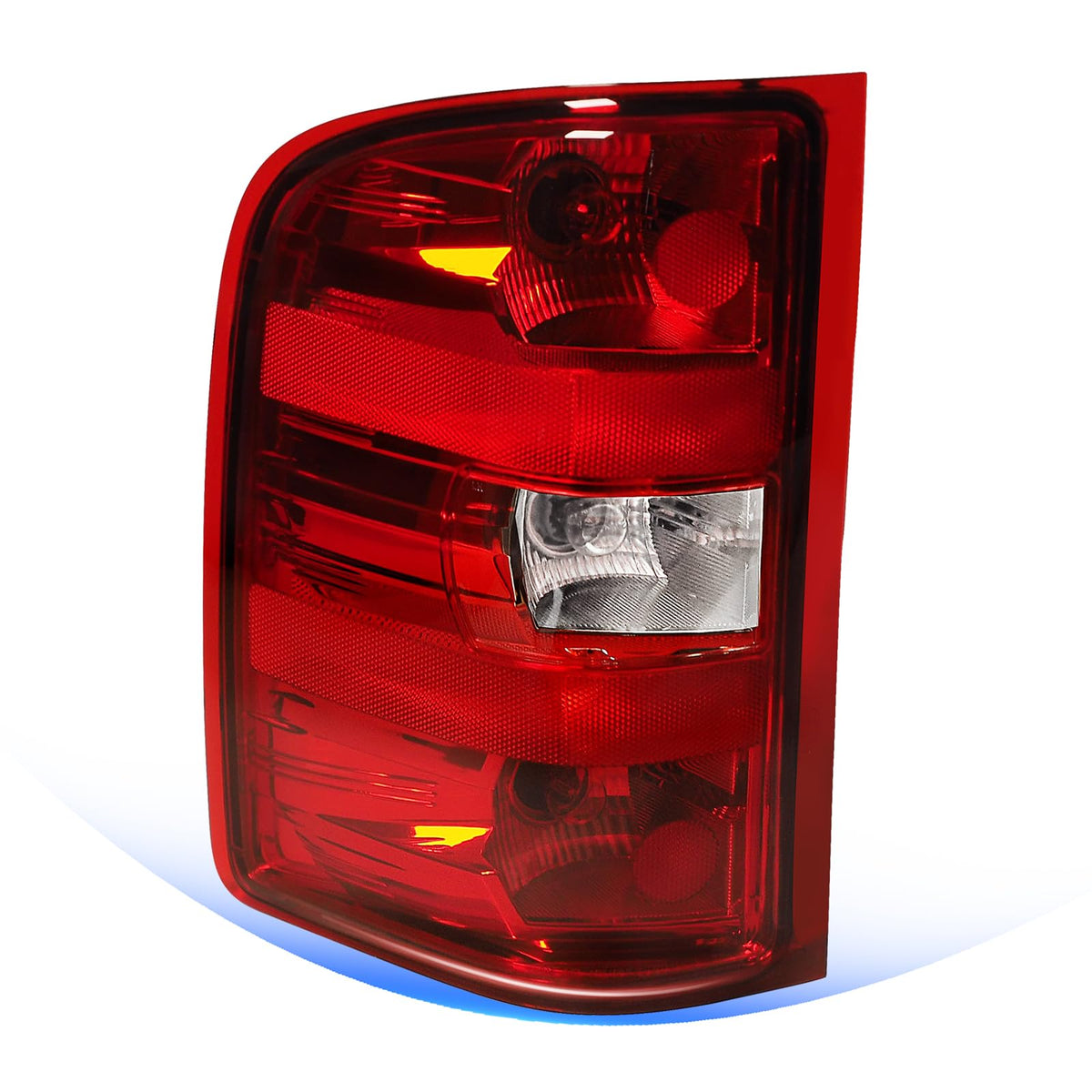 STRECOS left tail light front view showing red border and OEM fit