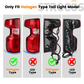 STRECOS tail light mounted on Silverado illustrating correct alignment