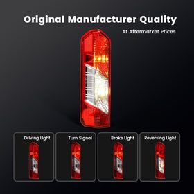 STRECOS tail light beside ruler showing exact dimensions for fit confirmation