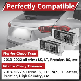 StreytoTek installed on Chevy Trax license plate, improves nighttime visibility