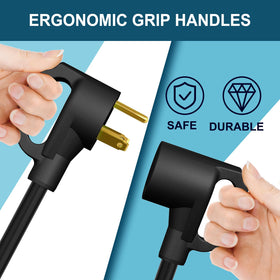 STRIGHT insulated handle detail for safer plug in and easier unplugging
