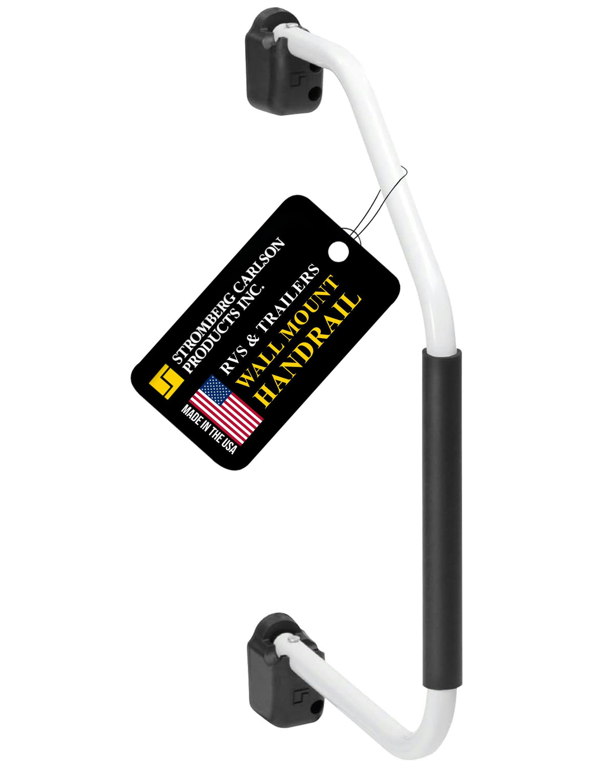 Stromberg Carlson front view of AM-200 handle showing clean white finish and profile benefit