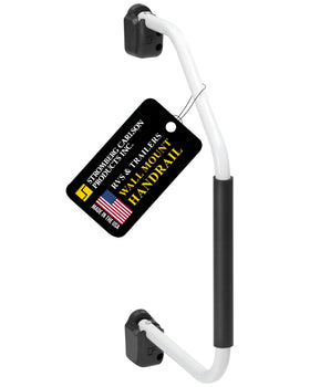 Stromberg Carlson front view of AM-200 handle showing clean white finish and profile benefit