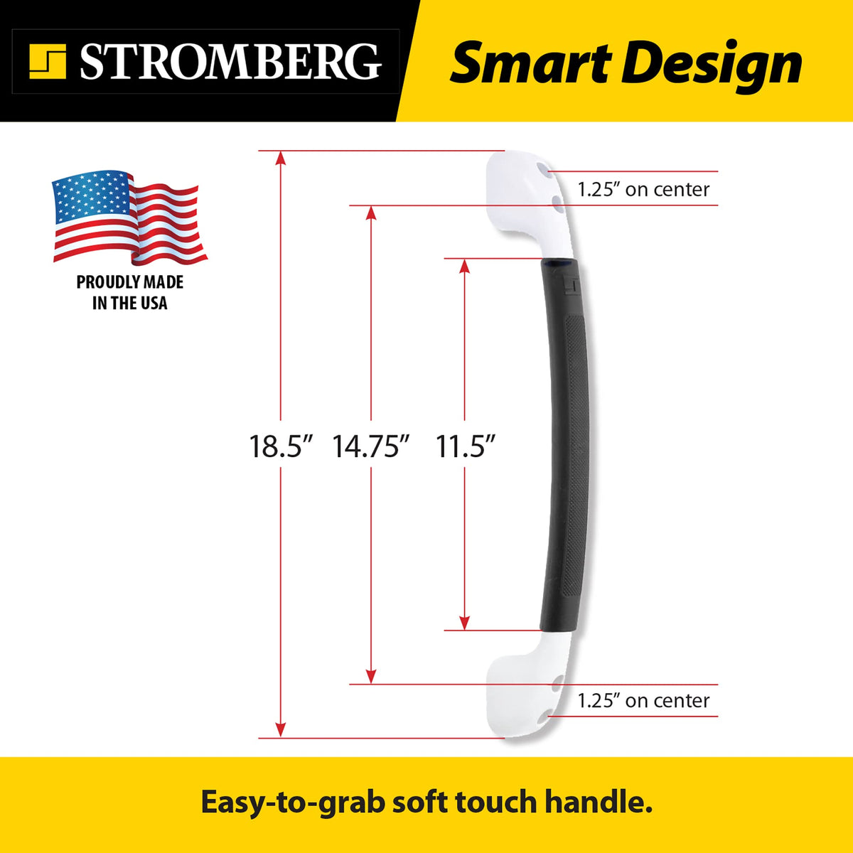 Stromberg Carlson close-up of soft-touch texture highlighting improved grip and slip resistance