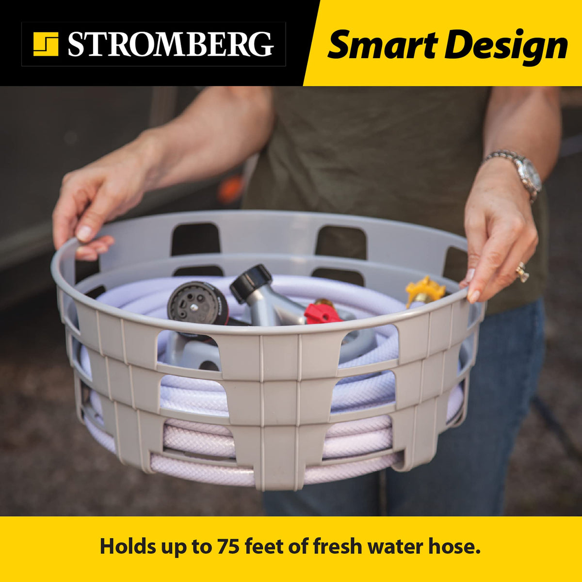 Stromberg Carlson HC-75 close-up of textured weather-resistant plastic, durable protection benefit