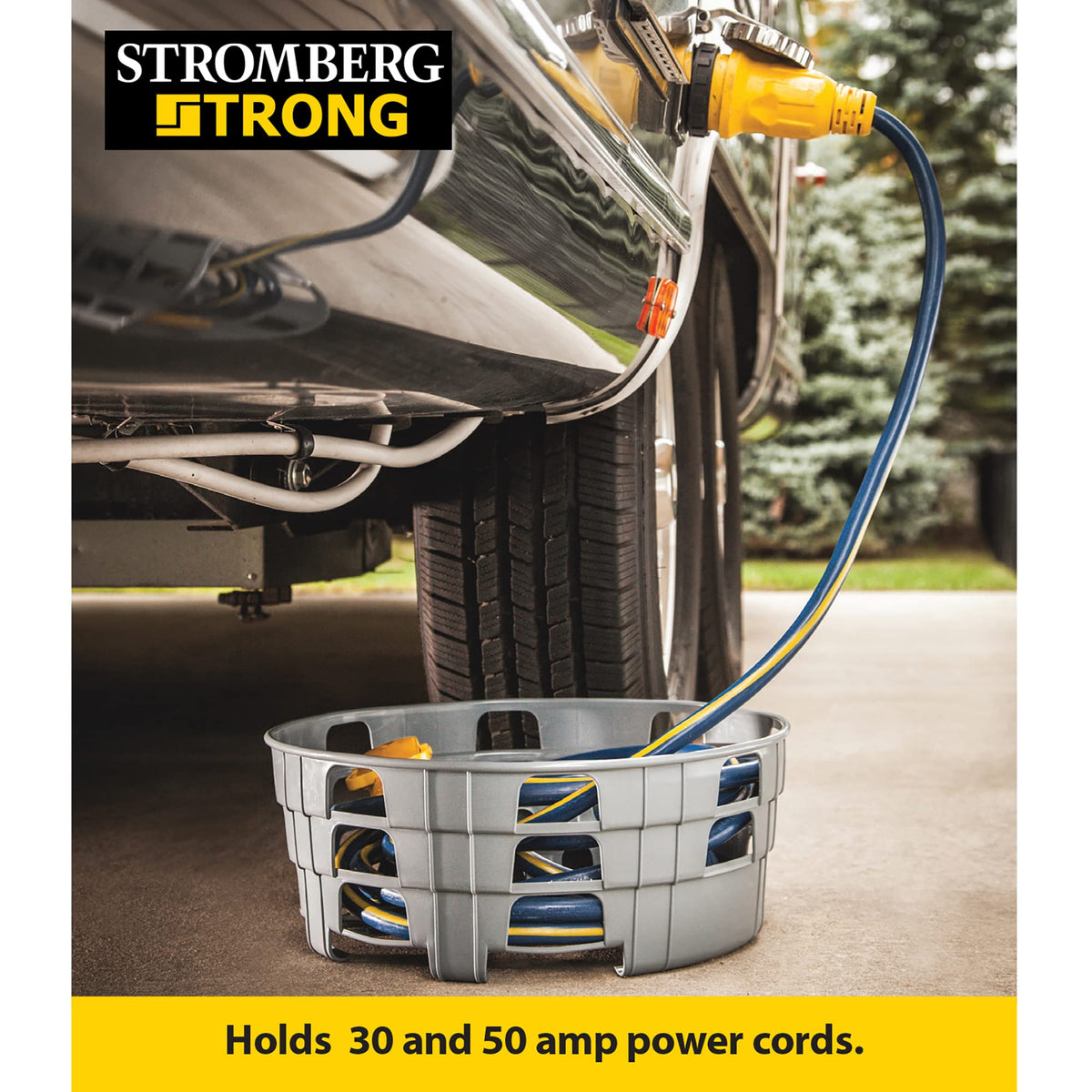 Stromberg Carlson HC-75 placed in RV storage bay, saves space and prevents clutter