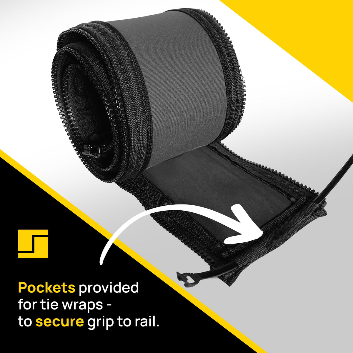 Stromberg Carlson sleeve installed on RV handrail demonstrating slip-resistant support