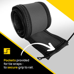 Stromberg Carlson sleeve installed on RV handrail demonstrating slip-resistant support