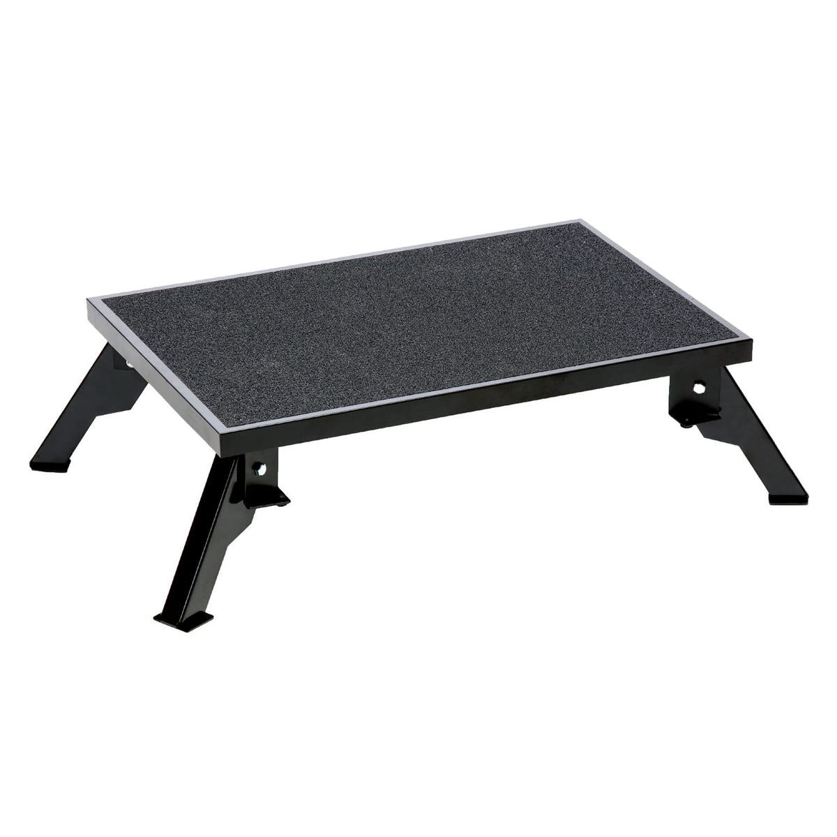 Stromberg Carlson front view of platform step showing wide stable surface and benefit of secure footing