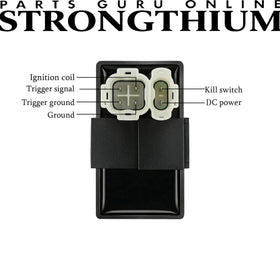 Strongthium 6-pin CDI connector top view demonstrating standard plug-fit for quick, tool-minimal installation