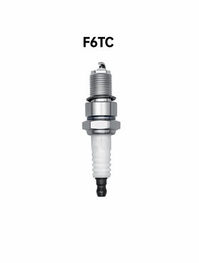 Strongthium F6TC spark plug close detail showing electrode for better combustion