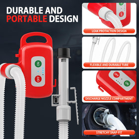STRONIX battery compartment and 12V ports showing rechargeable and DC options