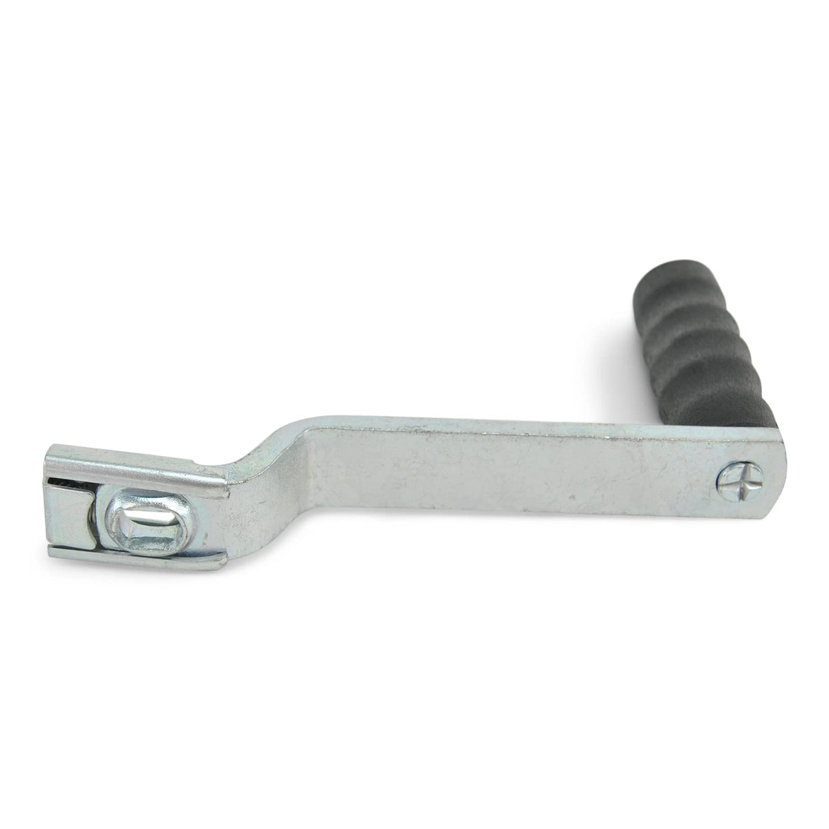 Sturdy Built closeup of textured rotating grip for ergonomic comfort and better crank control